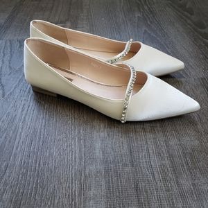 ASOS Be Mine Bridal flat shoes with rhinestones